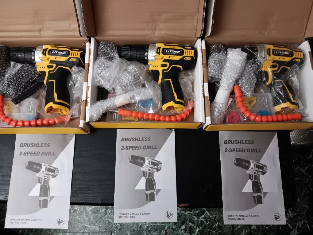 12V Lithium Brushed Machine Drill Set (EACH)