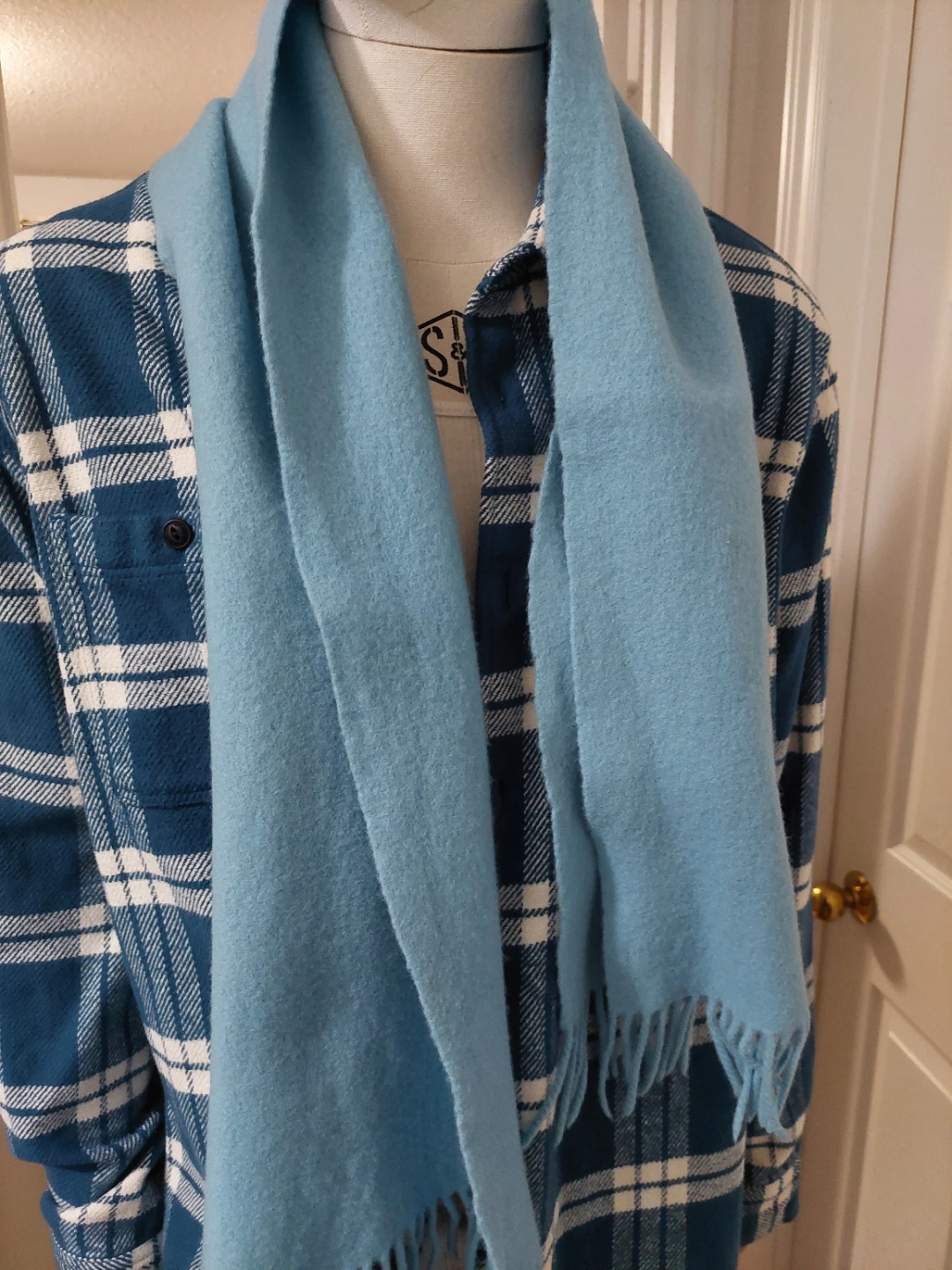 United Colors of Benetton Light Blue Wool Scarf