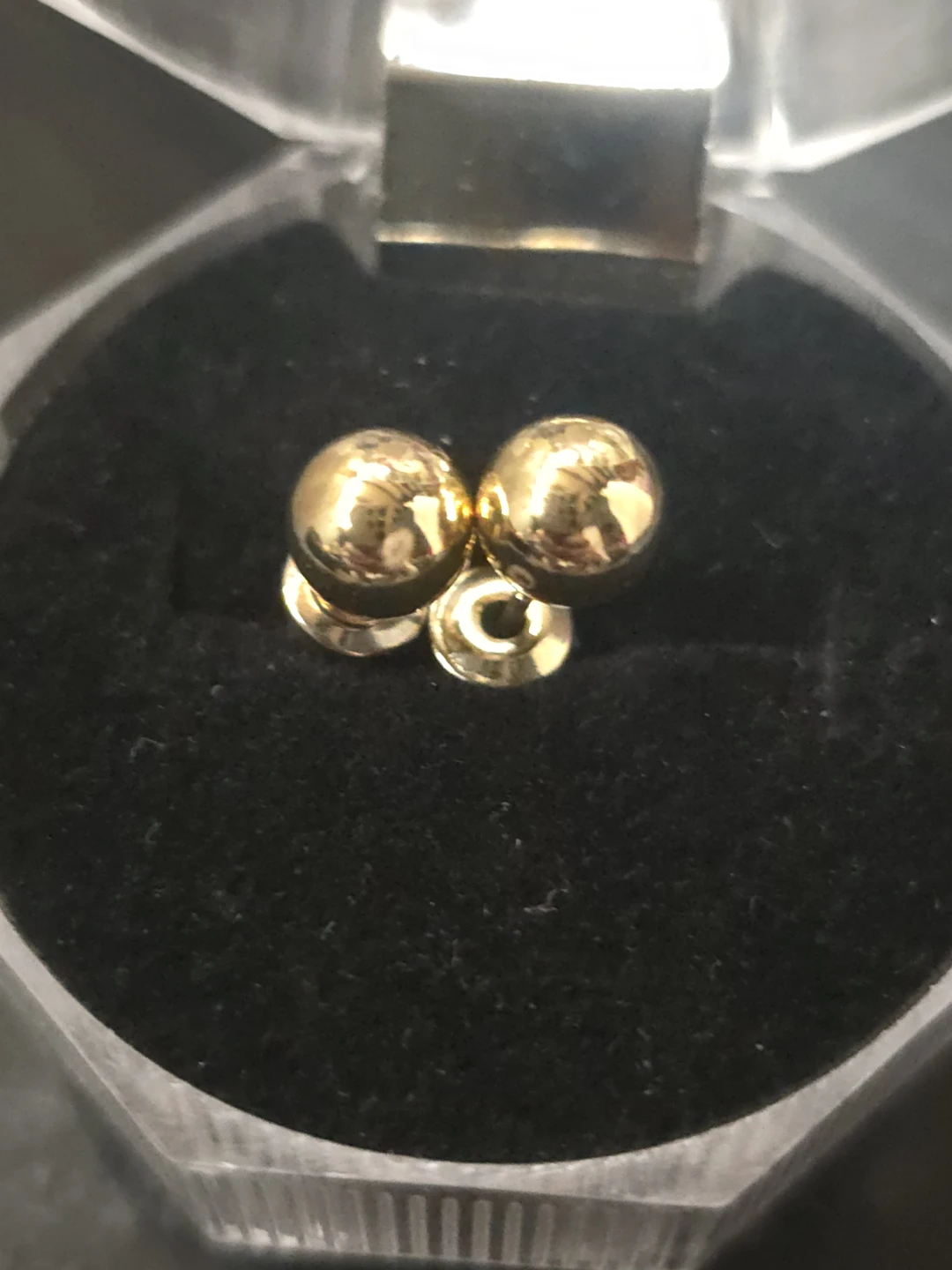 14k Plated Gold Ball Stud Earrings (Large)