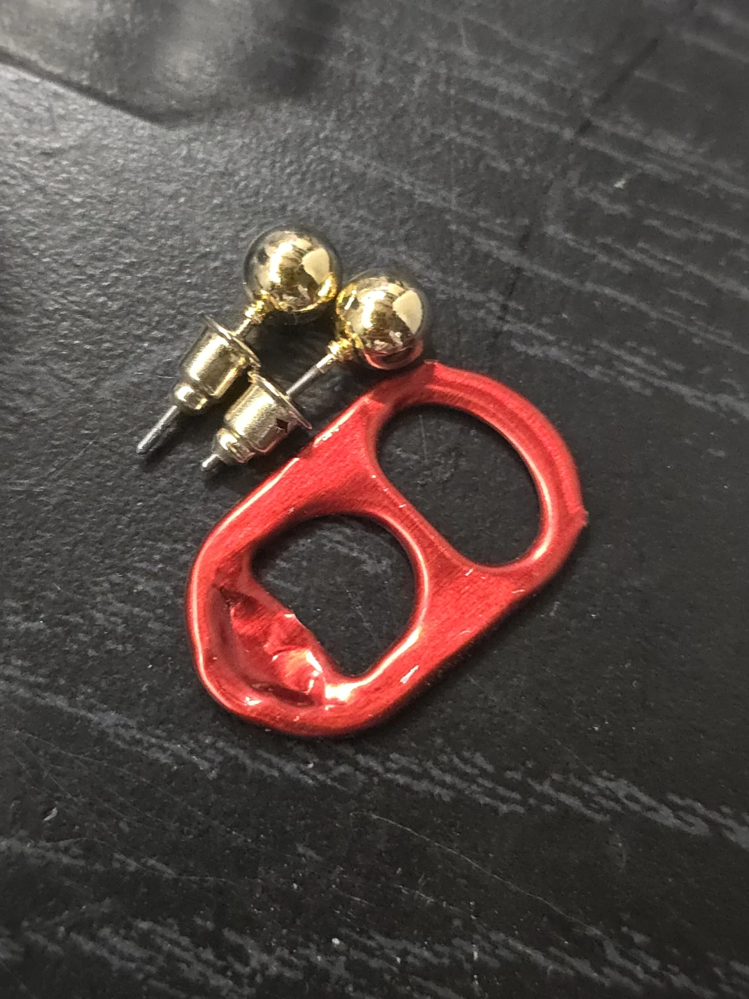 14k Plated Gold Ball Stud Earrings (Large) - photo 2