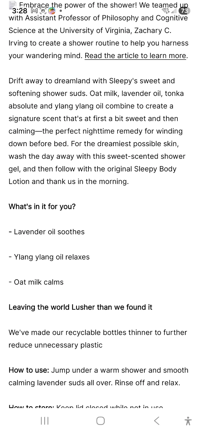 Lush Sleepy Shower Gel 55ml - photo 2