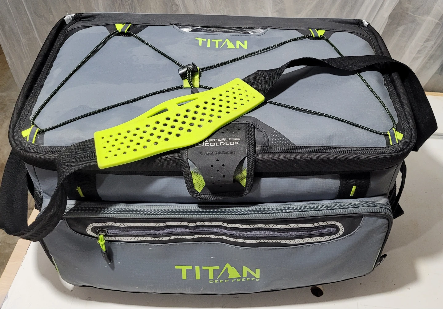 Titan Deep Freeze Zipperless Cooler - Grey & Neon Green - photo 2