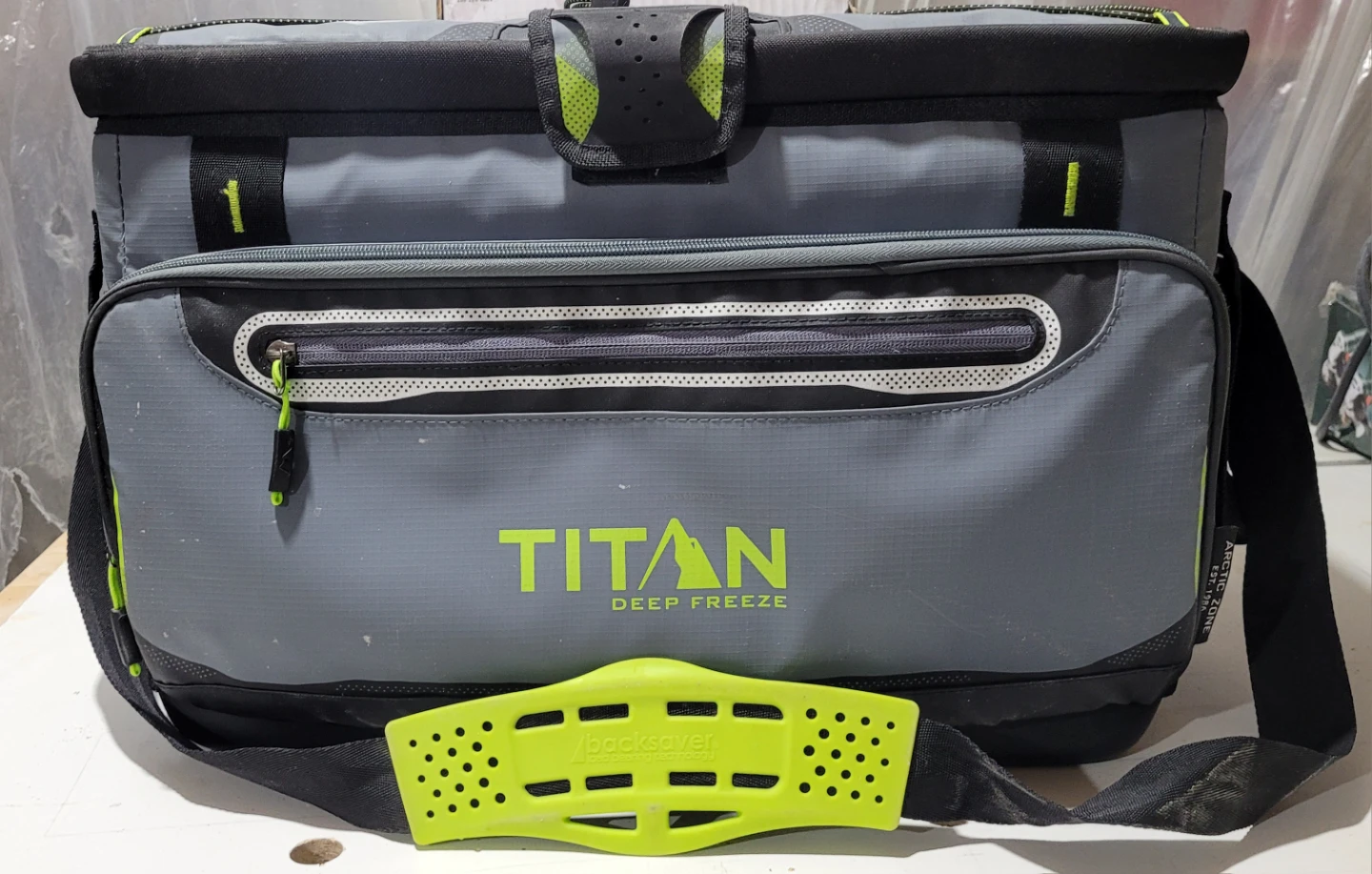 Titan Deep Freeze Zipperless Cooler - Grey & Neon Green - photo 4
