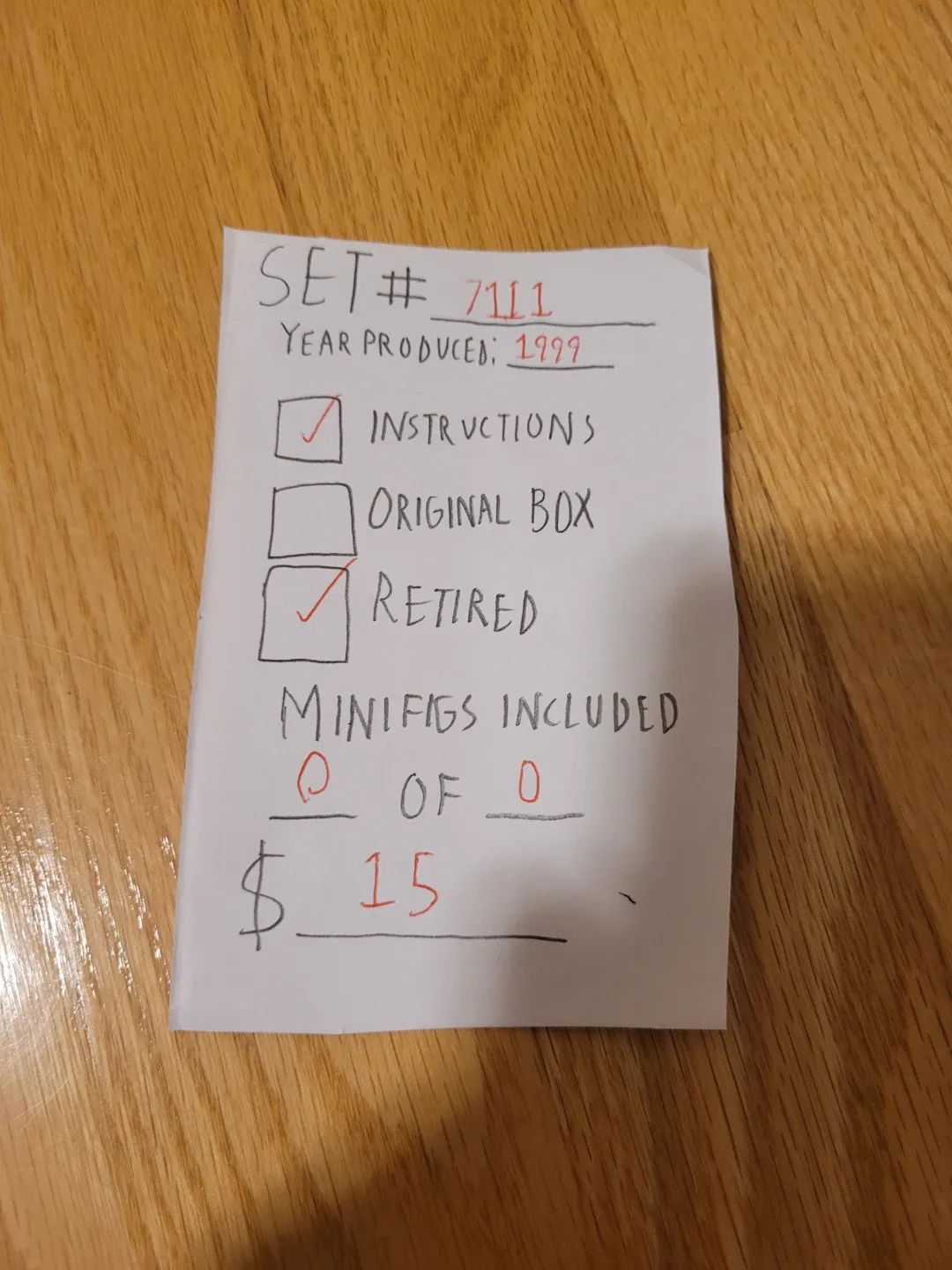 LEGO Star Wars Droid Fighter 7111 (1999) image indicator(5)