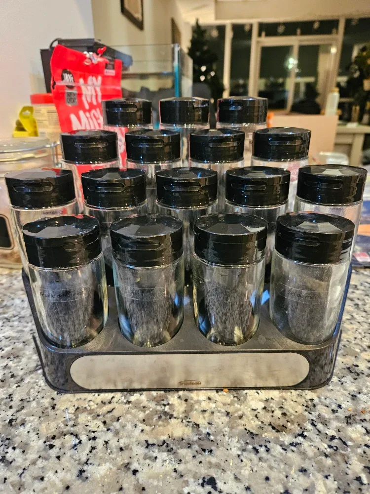 Trudeau Spice Rack with 12 Jars