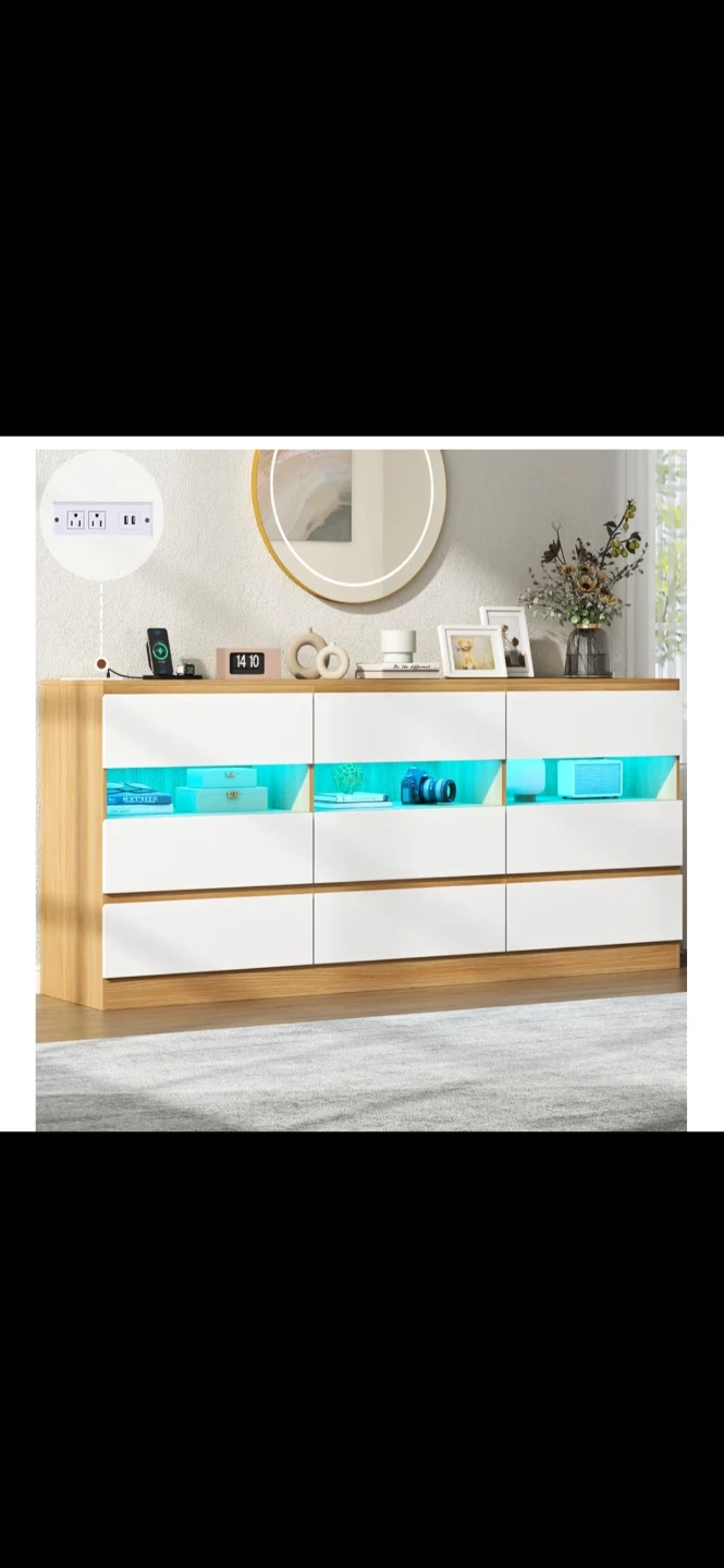 White & Wood Dresser - photo 2