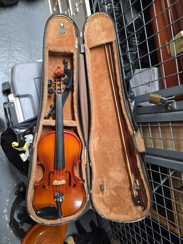 Violin with Case and Bow