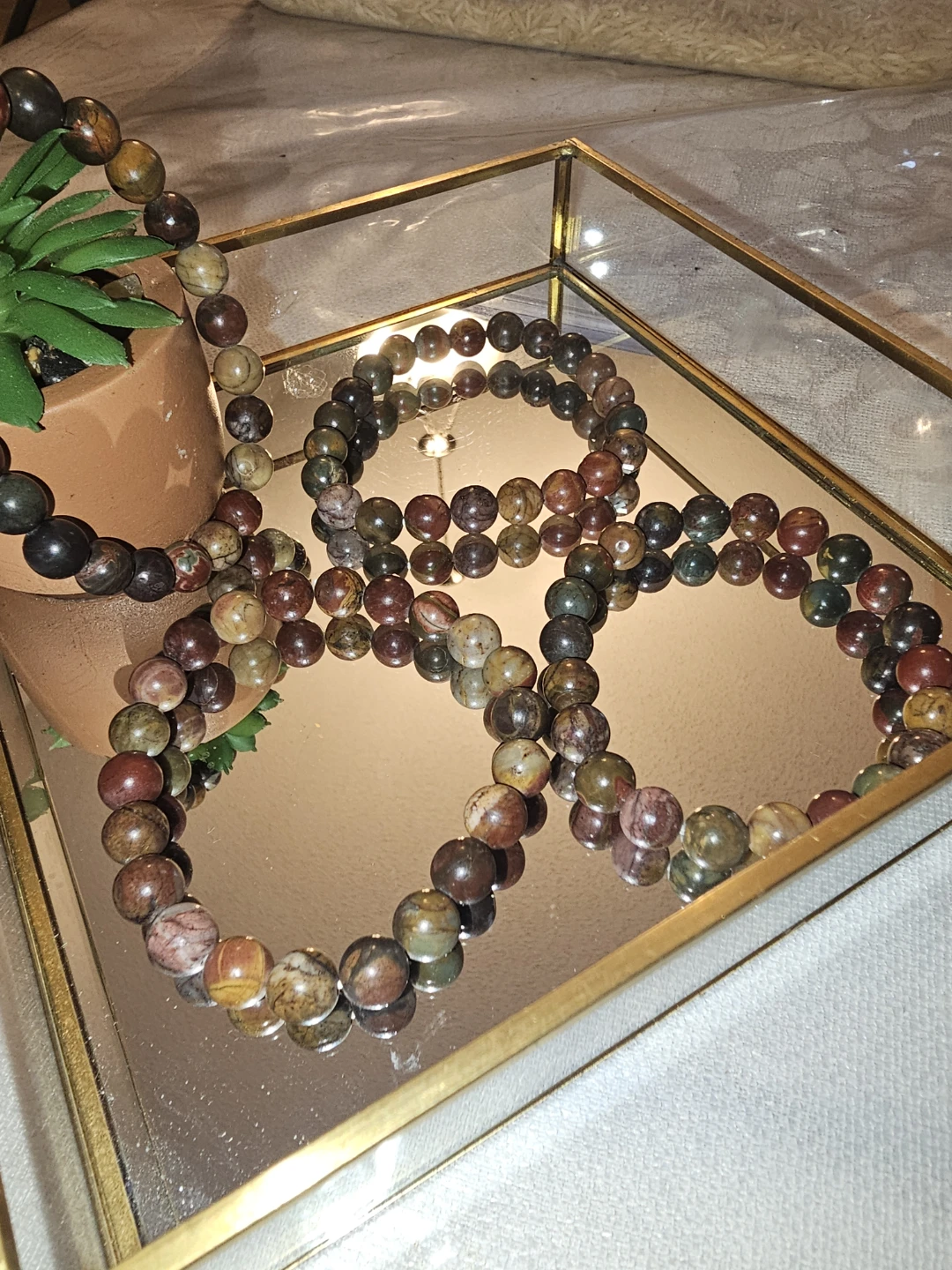 Picasso Jasper gemstone bracelets