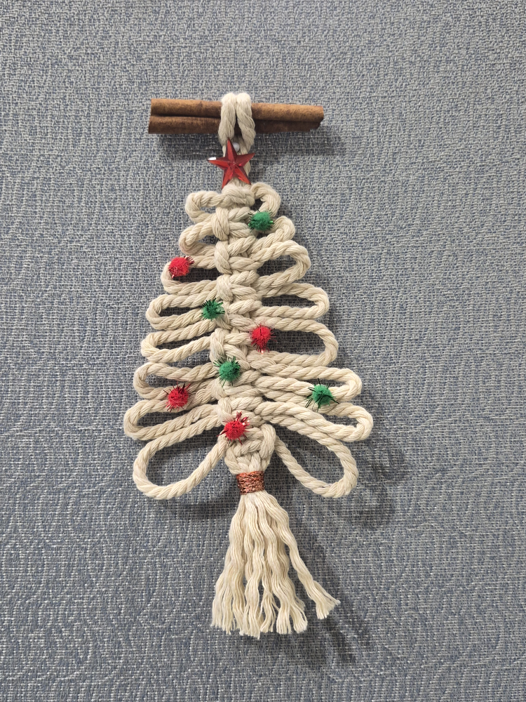 Handmade Macrame Christmas Tree Decoration - photo 2