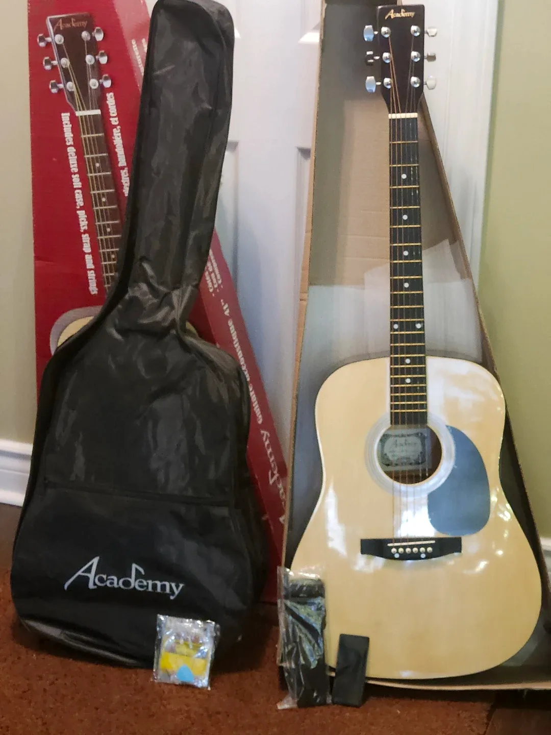 Academy 41" Acoustic Guitar with Case & Accessories image indicator(3)