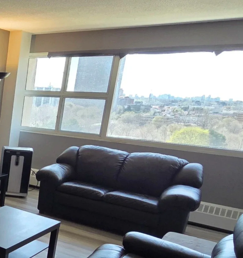 Genuine Black Leather Loveseat Sofa