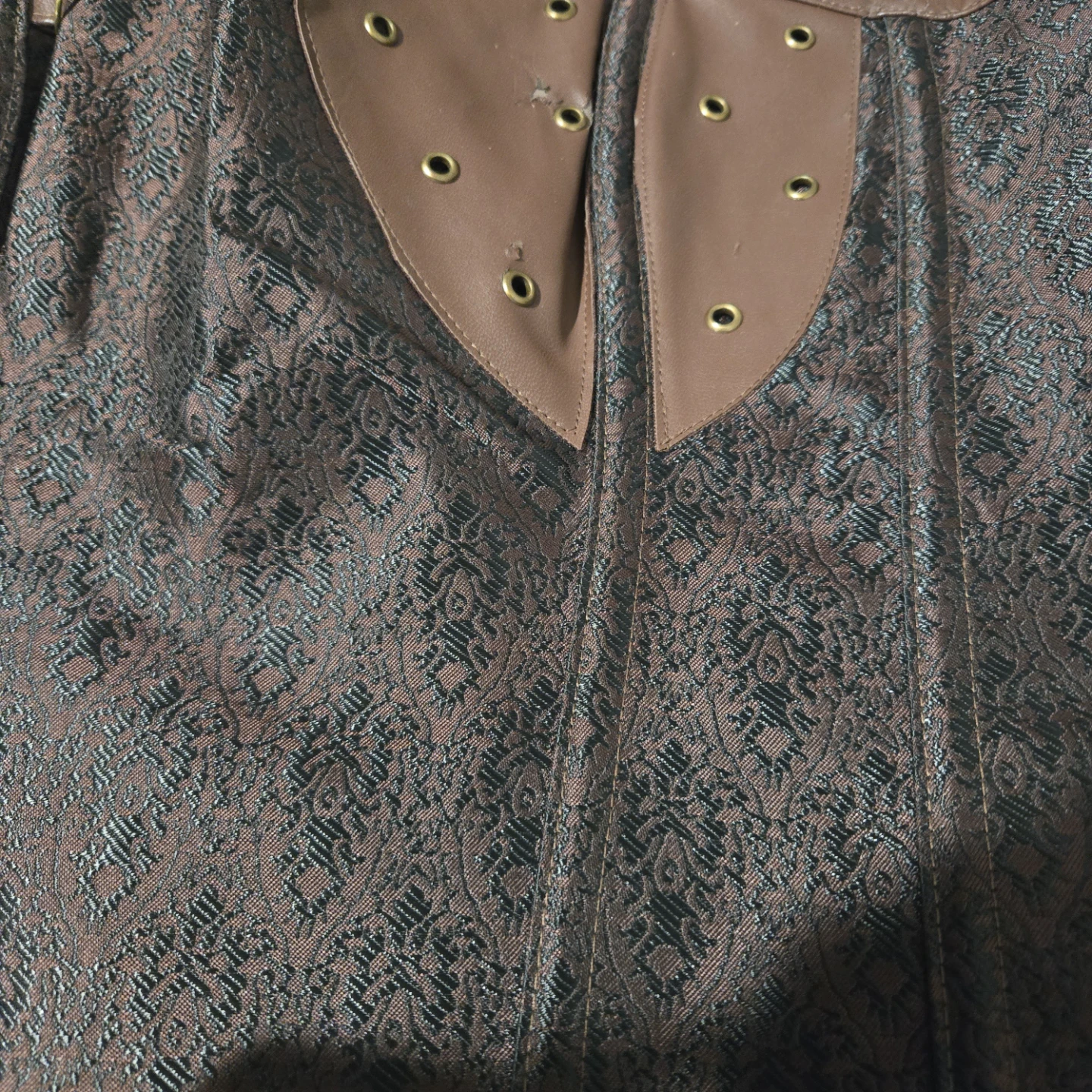 Brown Patterned Corset