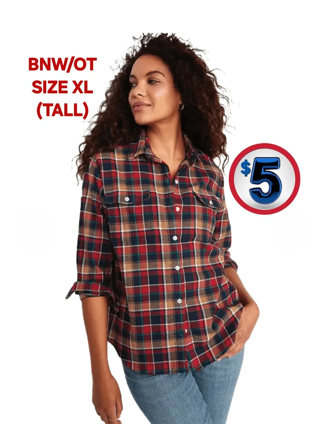 Oversized Plaid Flannel Shirt