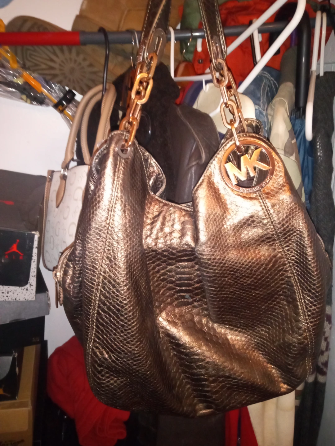 Awesome "Michael Kors Bronze Shoulder Bag