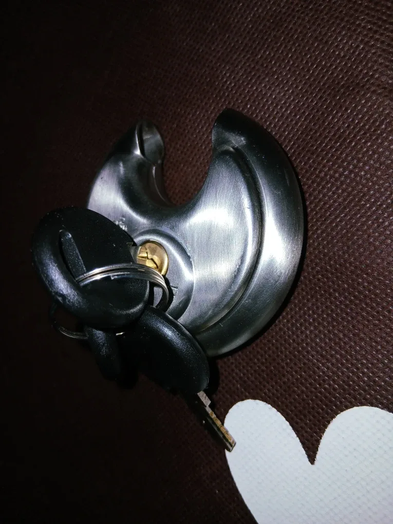 Stainless Steel Disc Padlock with Keys