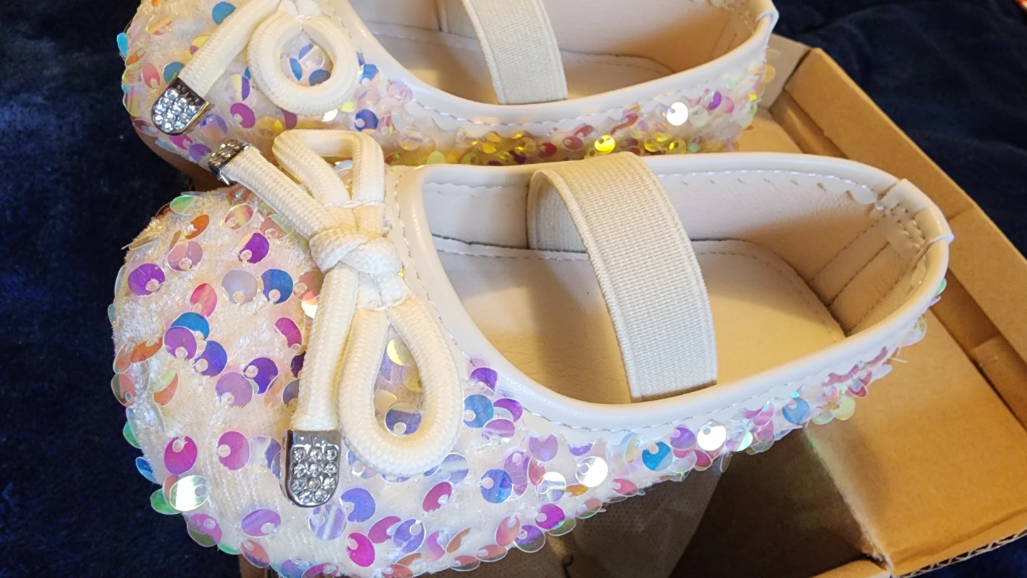 Sparkly Sequin Toddler Girl Shoes - Size 24 New in Box - photo 2