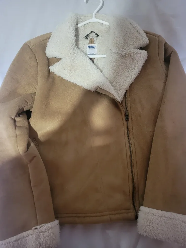 GIRLS Old Navy XL Faux Suede Sherpa Jacket