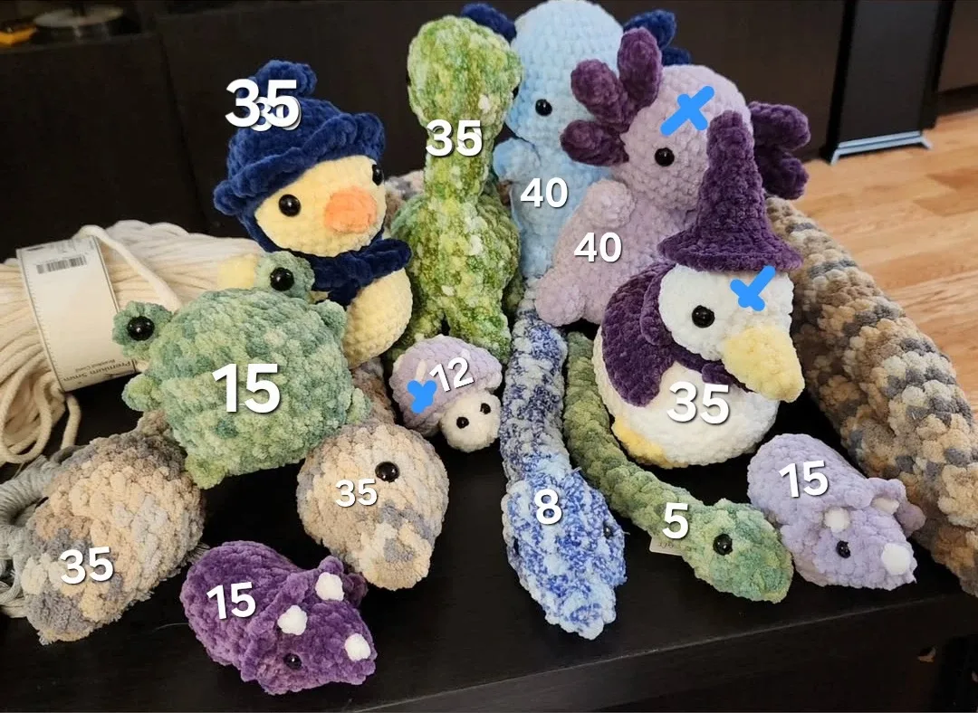 Handmade Crochet Plushies - Assorted Styles