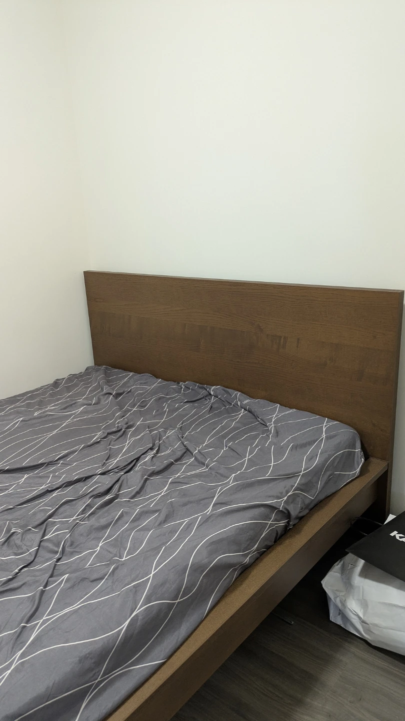 Brown Wood Bed Frame