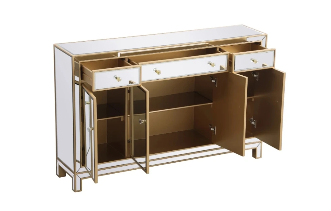 Mirrored Gold Trim Sideboard - photo 2