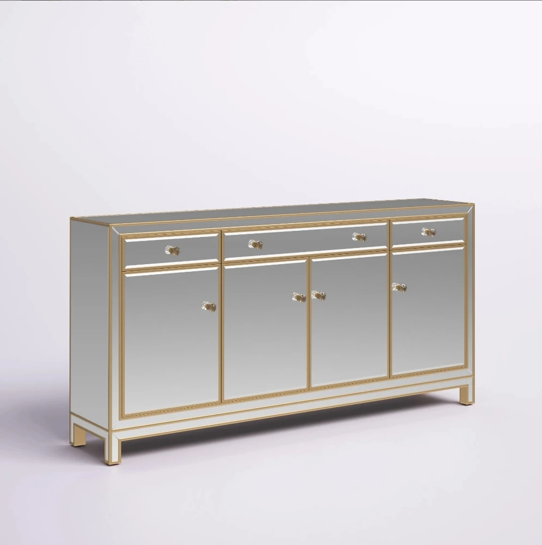 Mirrored Gold Trim Sideboard - photo 3
