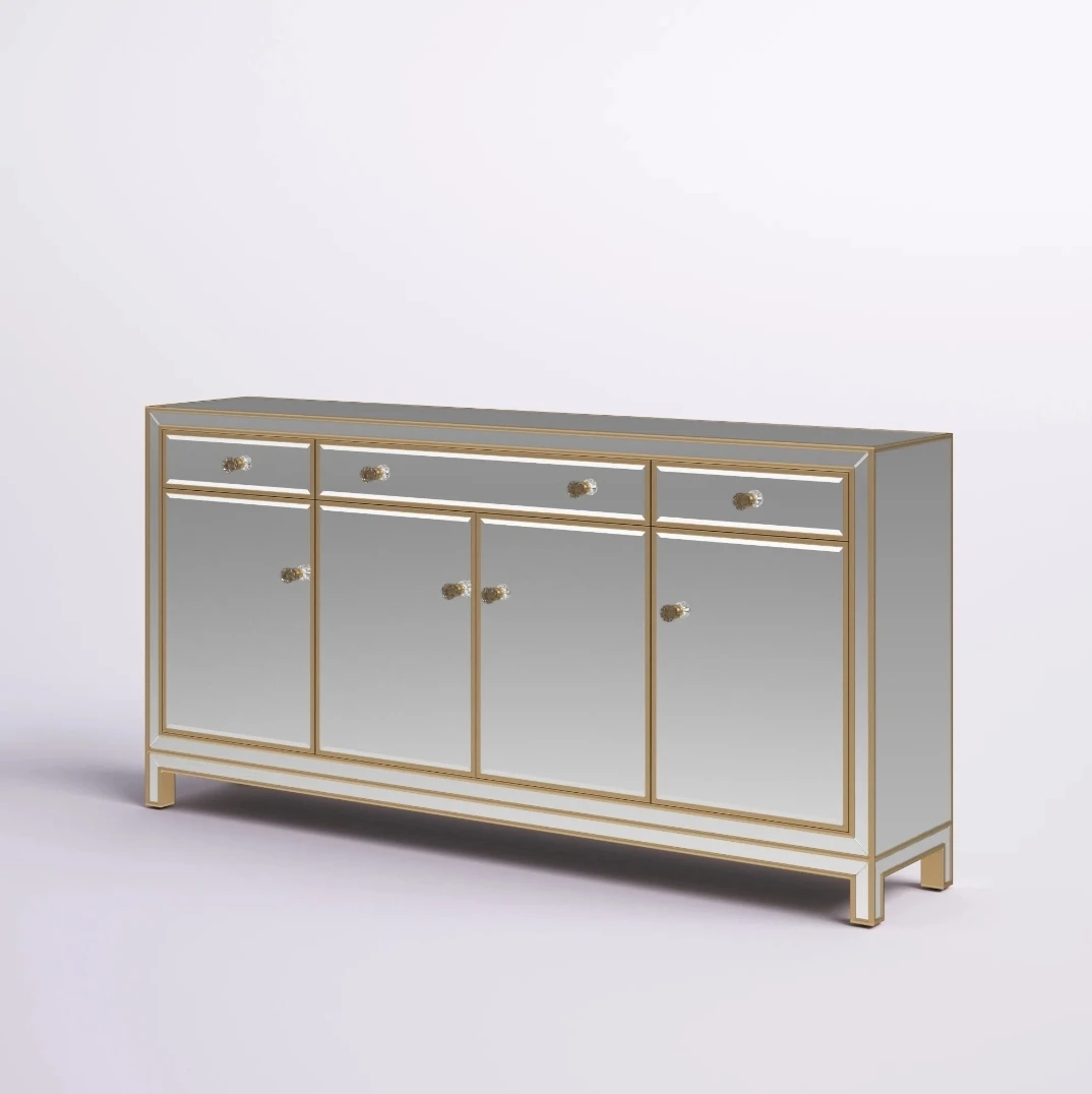 Mirrored Gold Trim Sideboard - photo 4