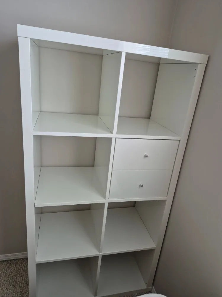 IKEA Kallax Shelf Unit with Inserts - White