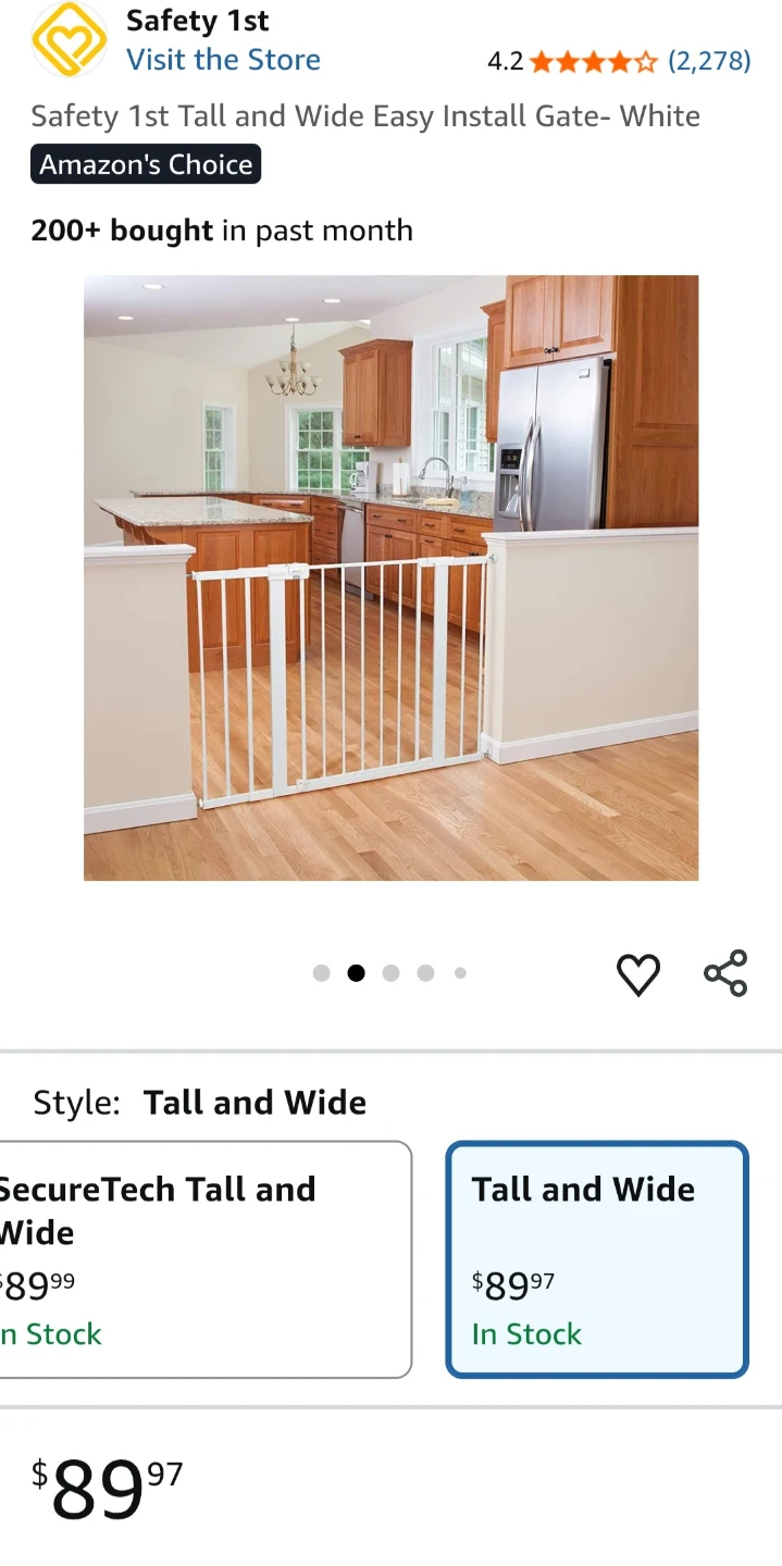 SafetyNEW-  1st Tall and Wide Easy Install Safety Gate! - photo 3