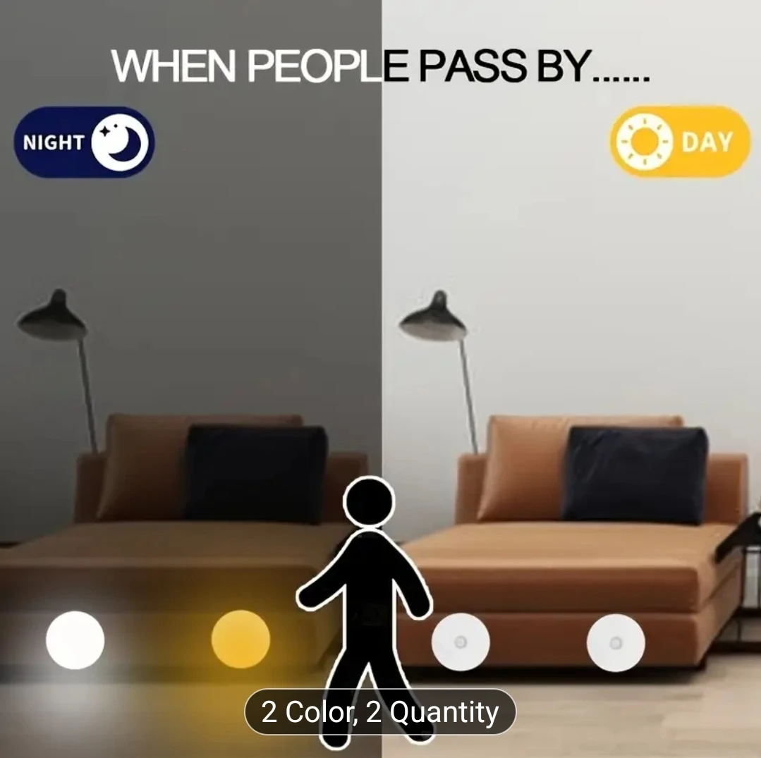 4-Pack Warm Light LED Night Lights Motion Sensor - photo 3