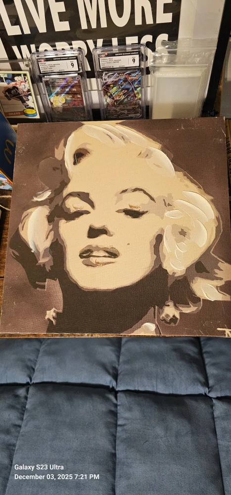 Marilyn Monroe Style Paintings 12x12inch - photo 2