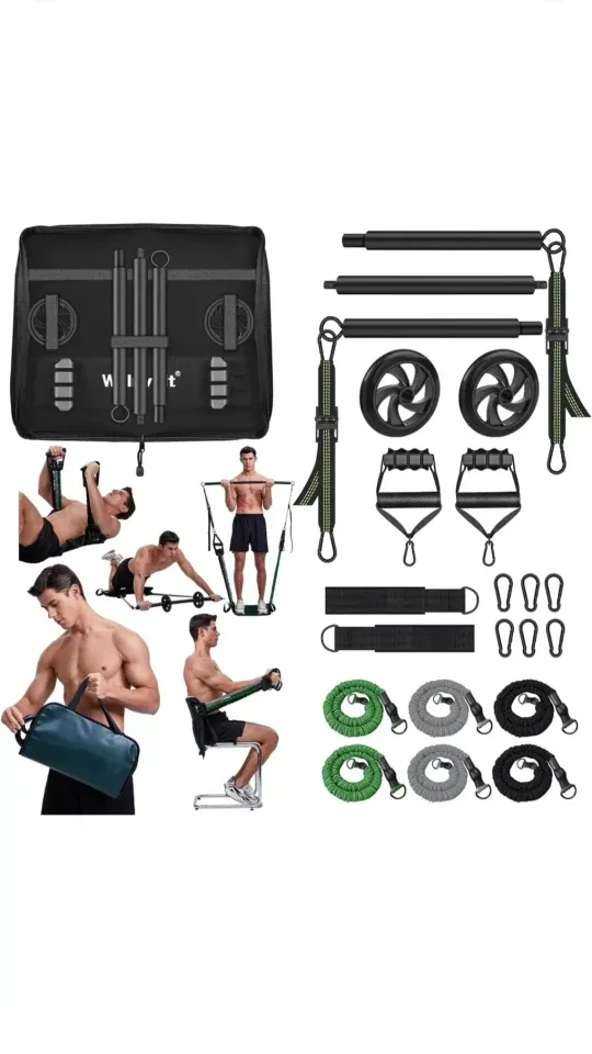 HomeGym Pilates Bar Kit with Resistance Bands