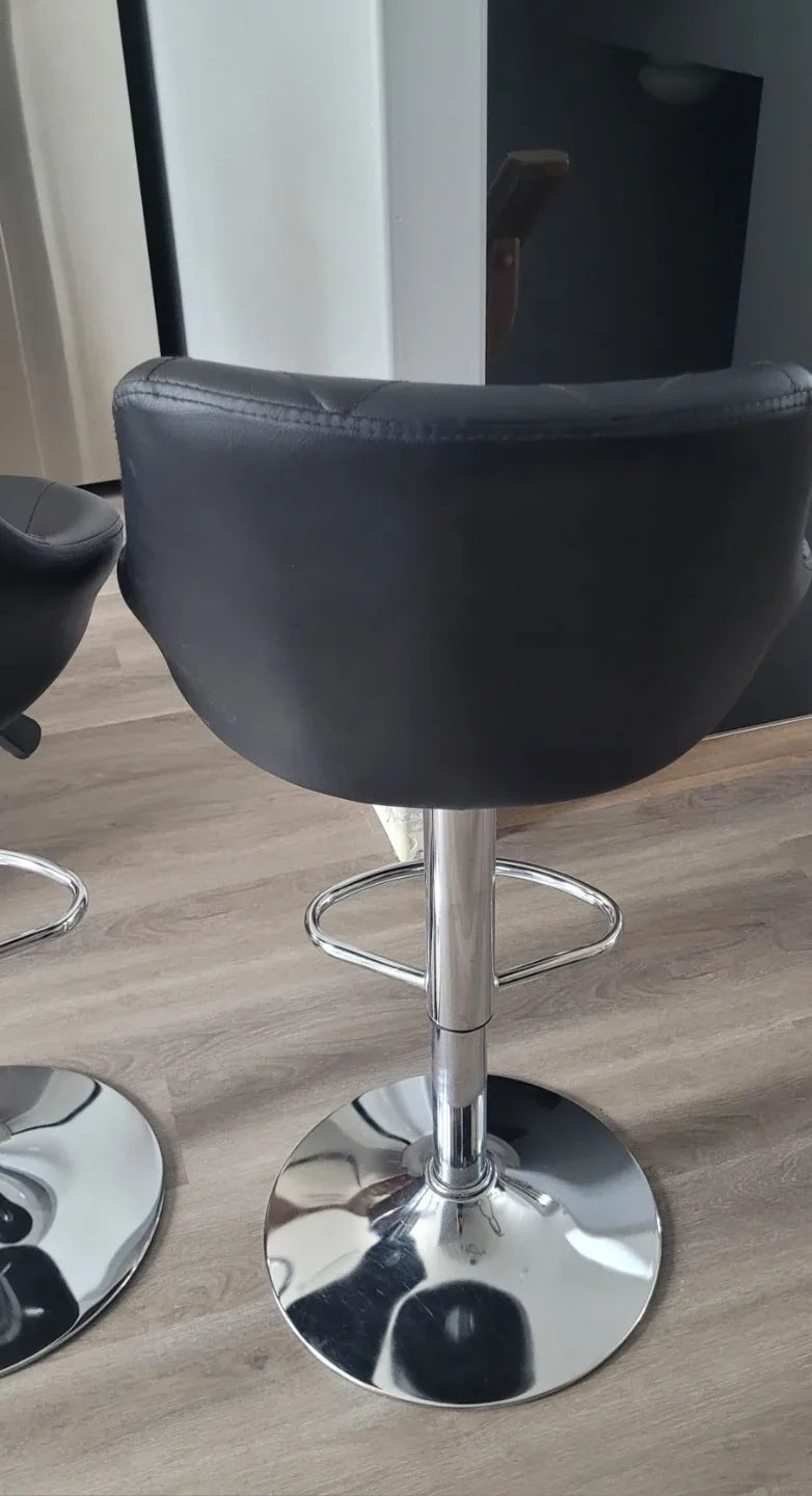 Black Swivel Bar Stools (Set of 2) image indicator(3)