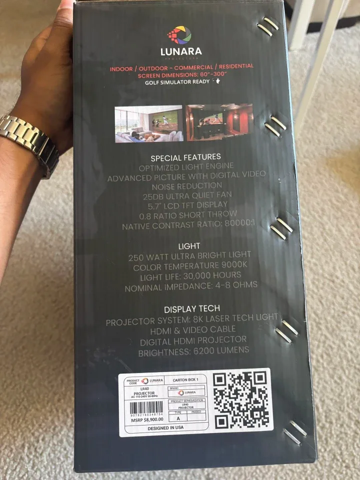 New 100" 8K UHD television - projector/screen/speakers/itpv image indicator(6)