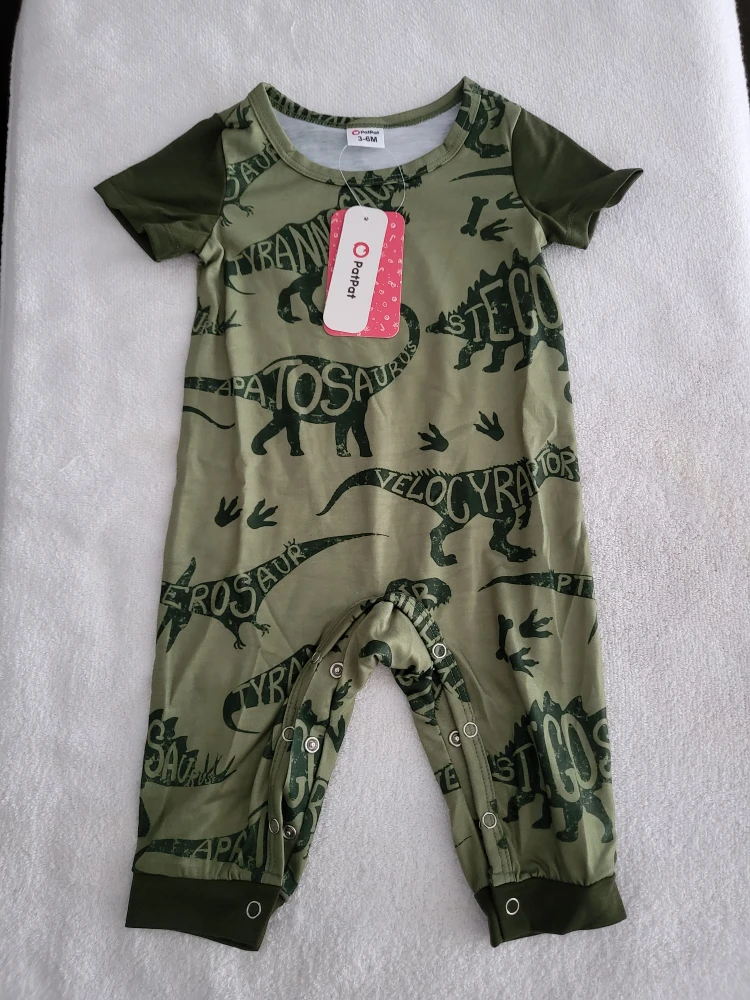 3pck-PatPat Baby Dinosaur Romper Set - Size 3-6 Months #Cleanout - photo 2
