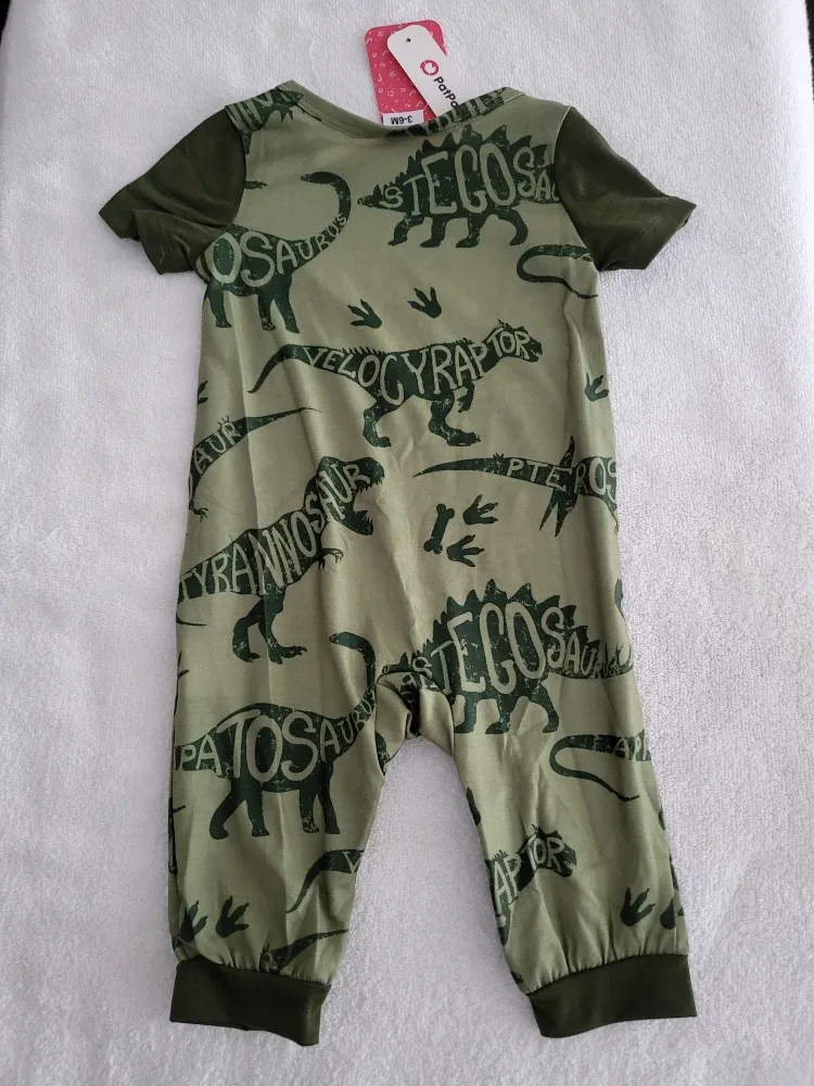 3pck-PatPat Baby Dinosaur Romper Set - Size 3-6 Months #Cleanout image indicator(3)