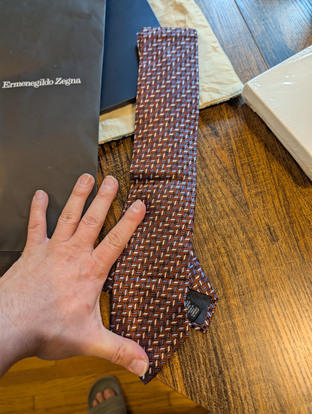 Ermenegildo Zegna Silk Tie - Brown Pattern - photo 3