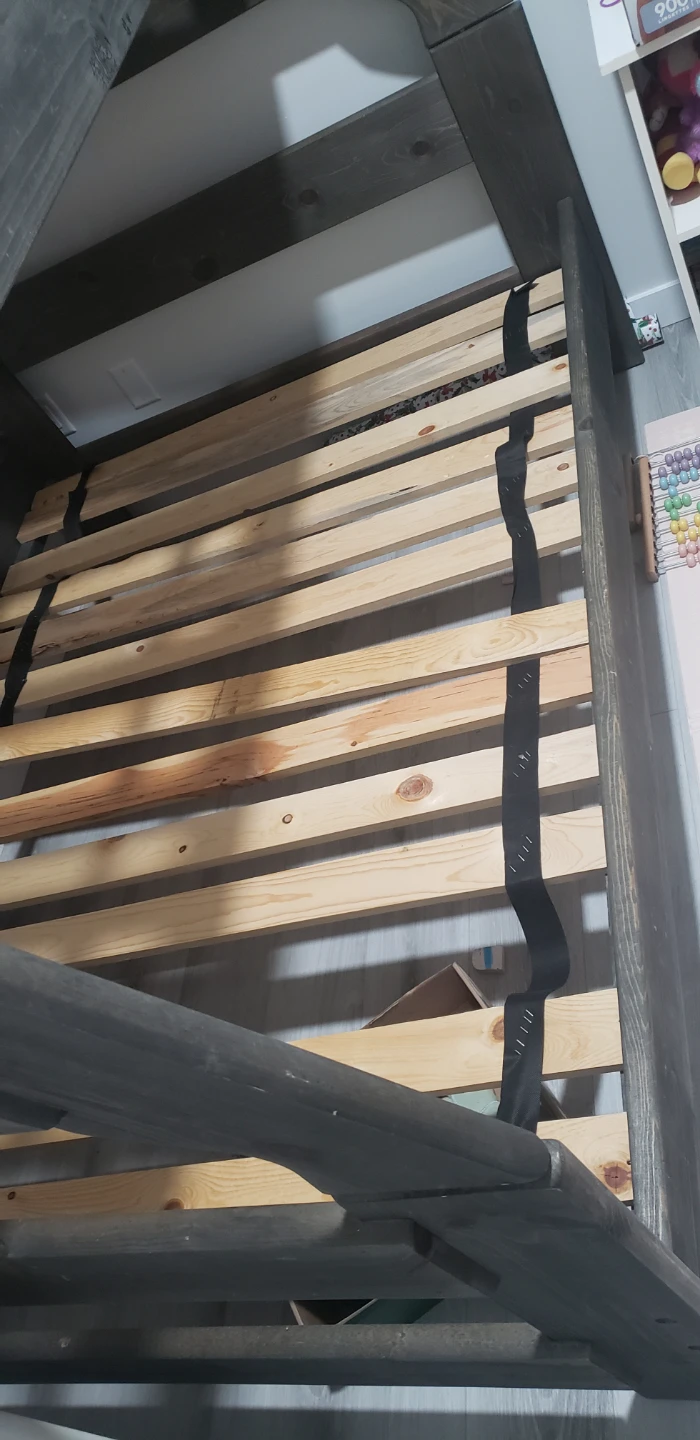 Wooden Bunk Bed Frame - Grey - photo 2