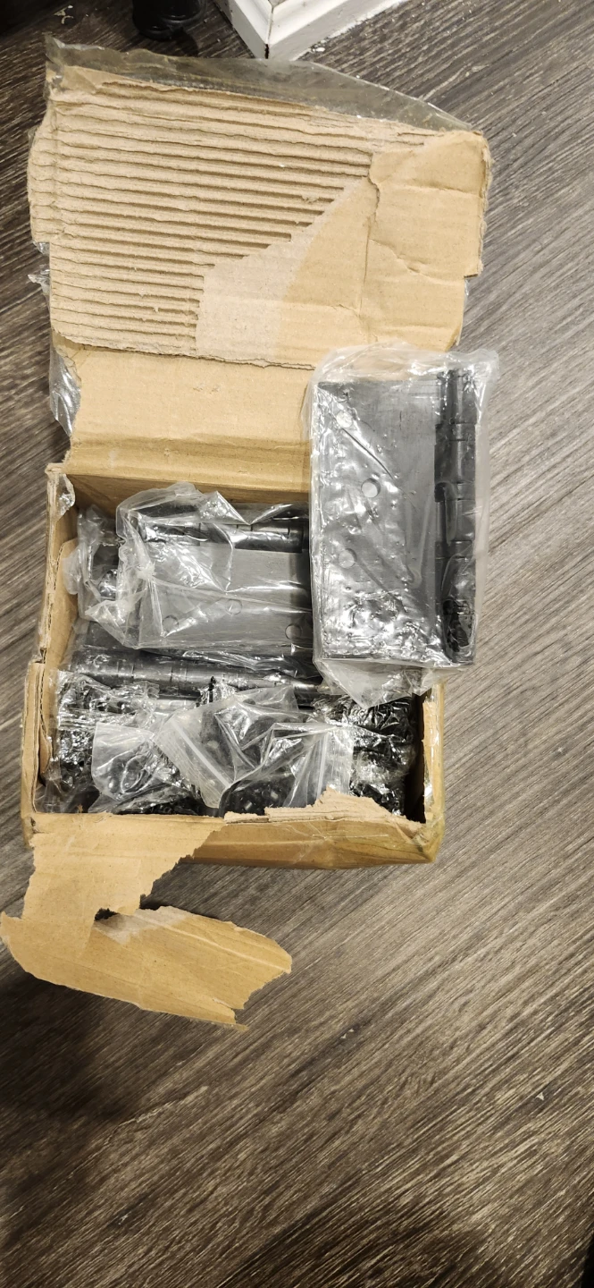 Box of Black Screws and Hinges - photo 3