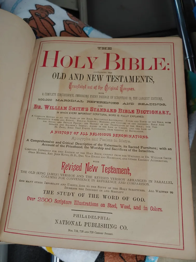 Antique 1881 Holy Bible image indicator(5)