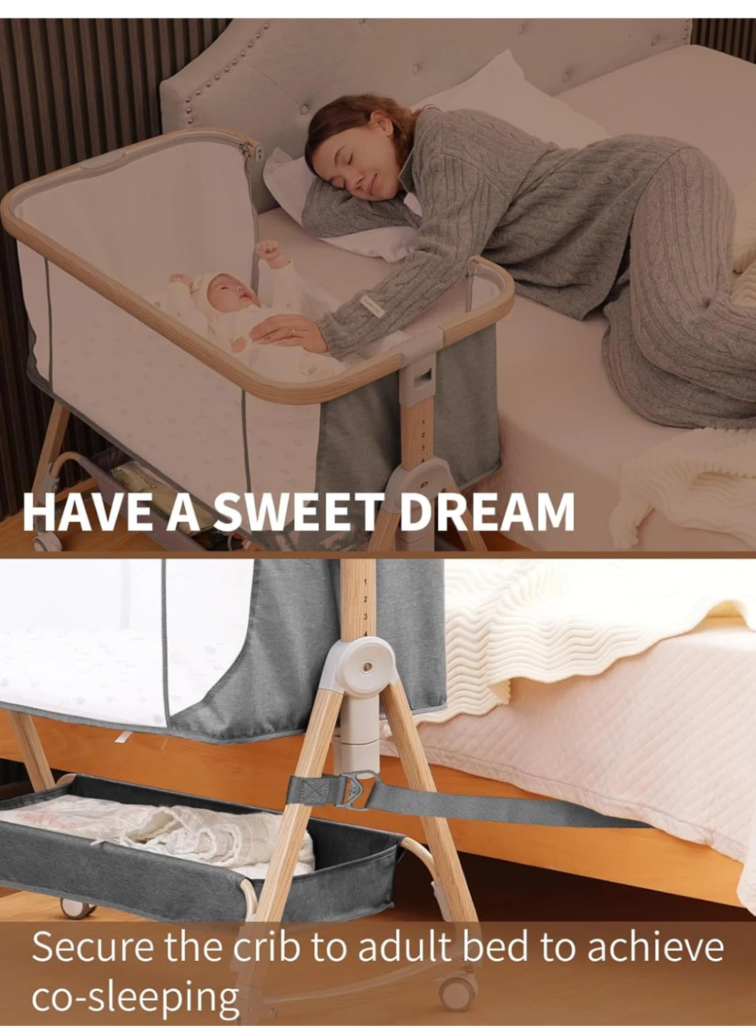 Adjustable Height 3-in-1 Baby Bassinet - photo 5