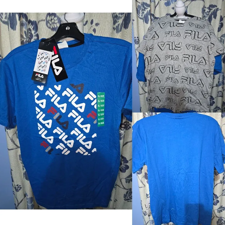 Kids Fila T-Shirt XL 18/20 Blue and gray