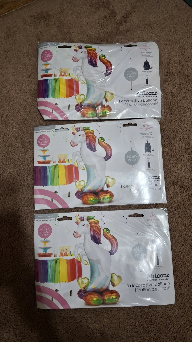 Airloonz Unicorn Decorative Balloon, 55in, New