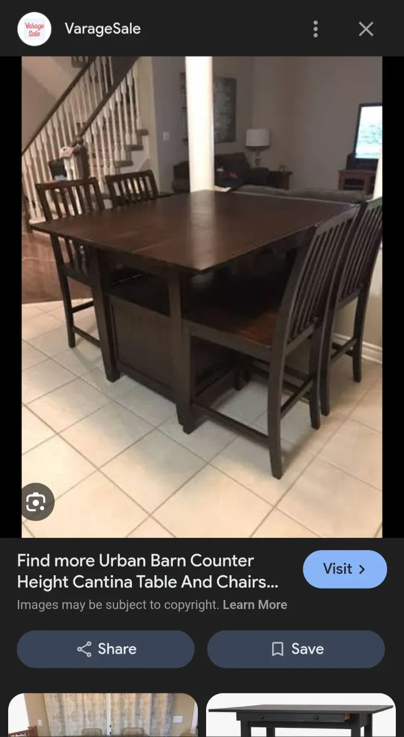 Pair of Urban Barn Dark Brown Bar height Chairs image indicator(5)
