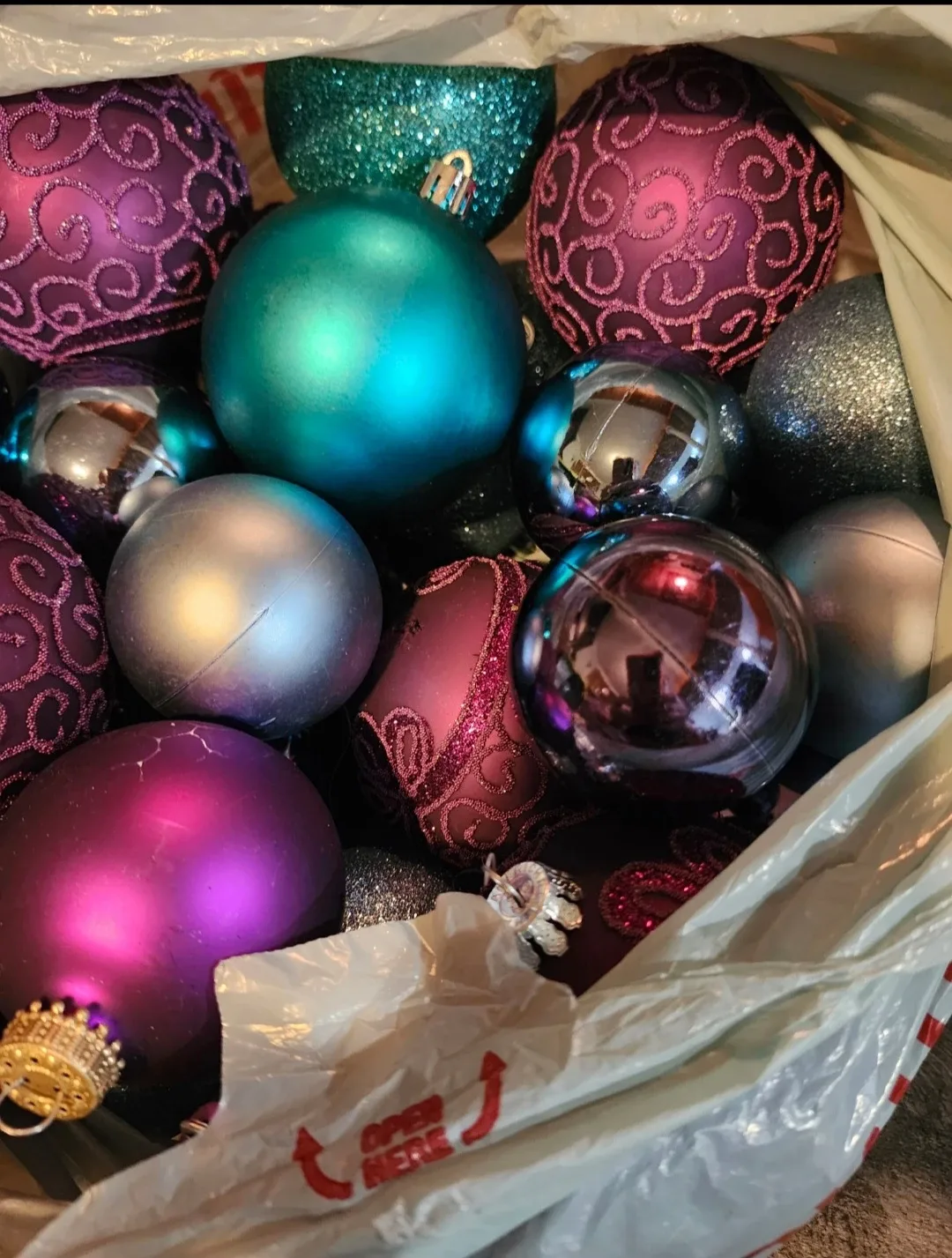 Christmas Ornaments - Purple, Teal, Silver image indicator(2)