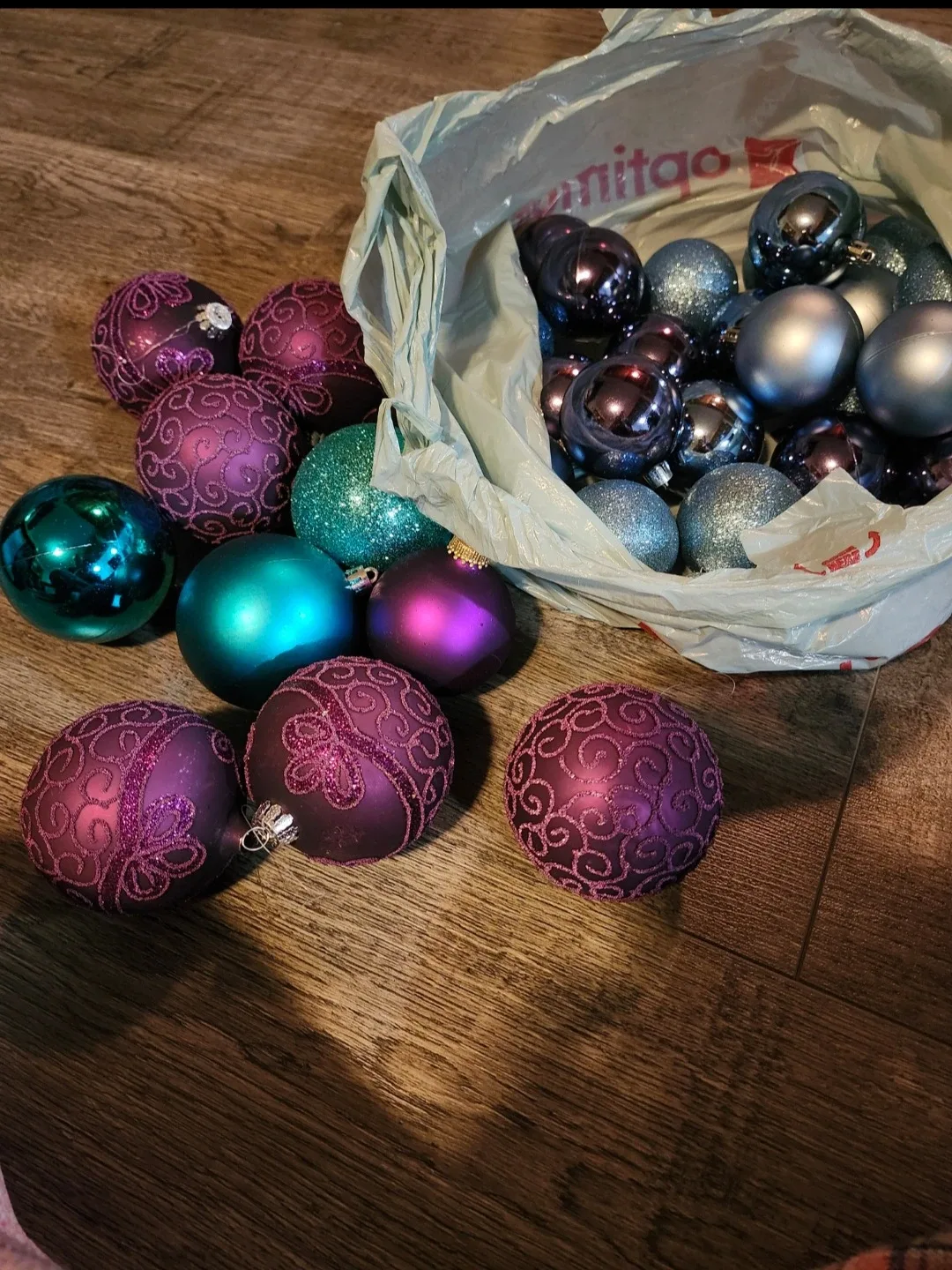 Christmas Ornaments - Purple, Teal, Silver image indicator(4)