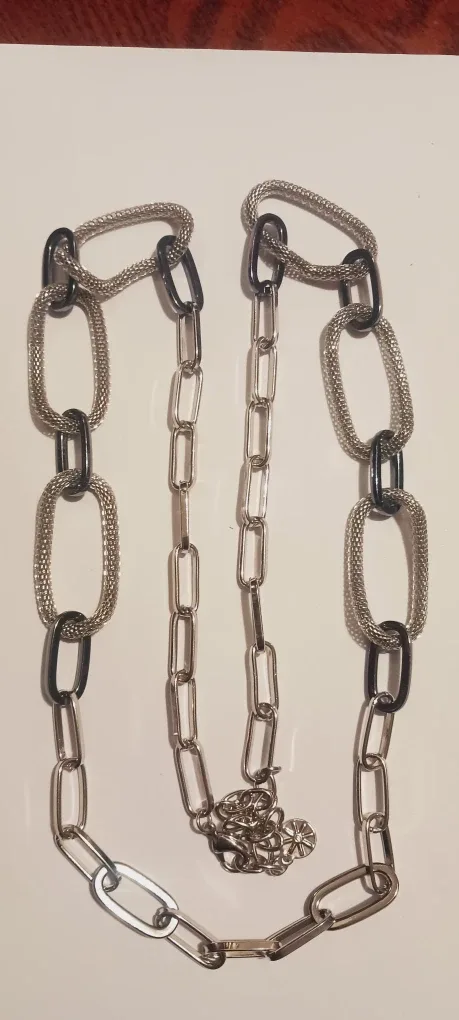 NEW !! Silver Tone Chain Link Necklace image indicator(2)