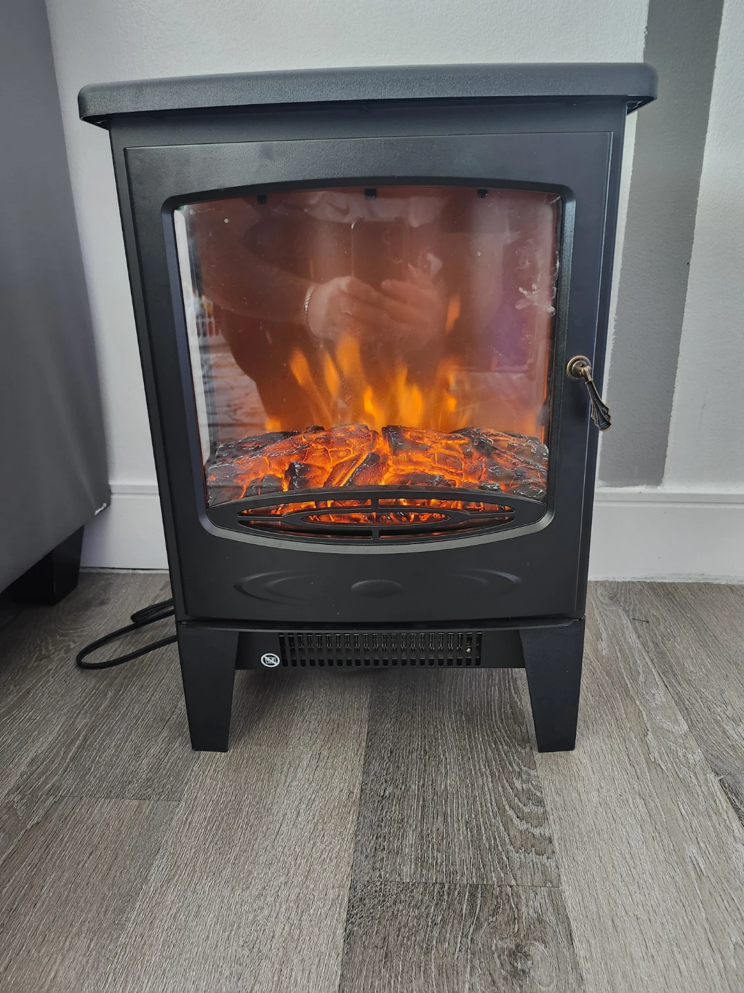 Electric Fireplace Heater - Black