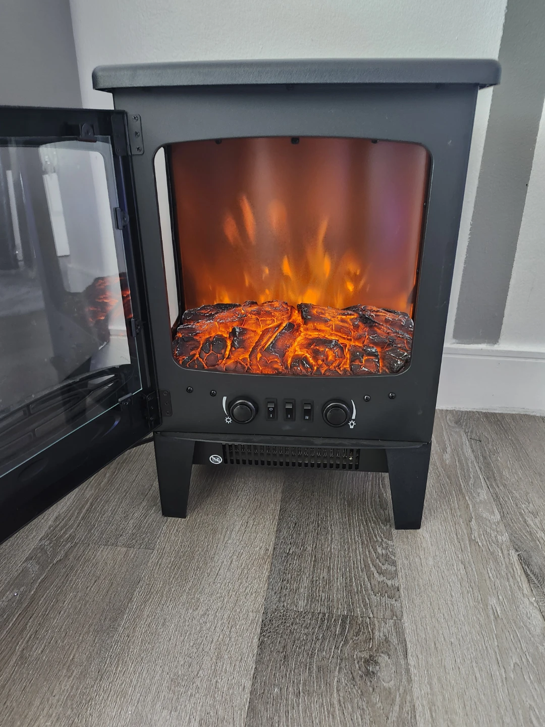 Electric Fireplace Heater - Black - photo 2