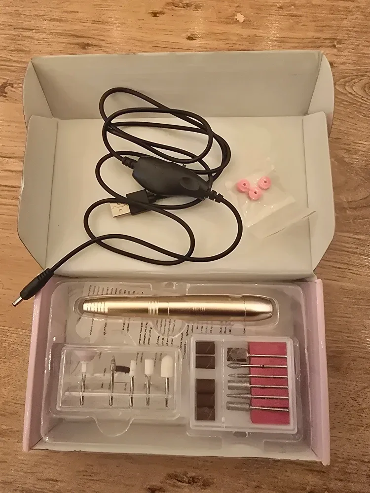 Electric Nail Drill Kit, Gold