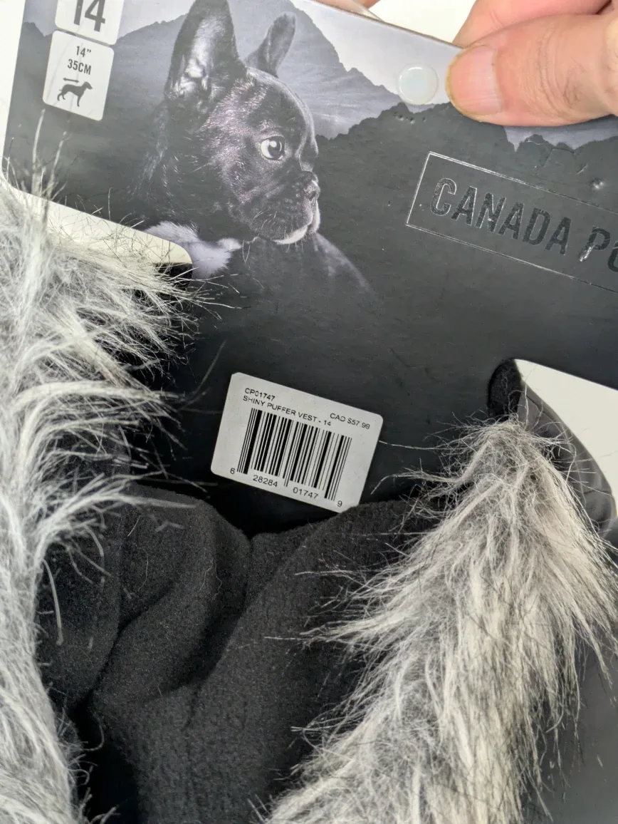 Canada Pooch Shiny Puffer Vest Size 14 image indicator(3)